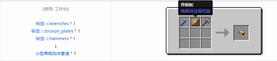 我的世界格雷科技现代版流体管道合成表大全