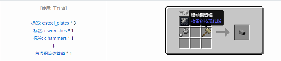 我的世界格雷科技现代版方块合成表大全