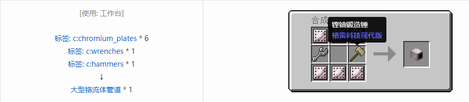 我的世界格雷科技现代版方块合成表大全