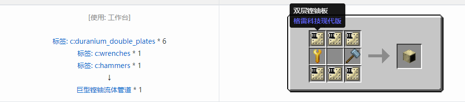 我的世界格雷科技现代版方块合成表大全