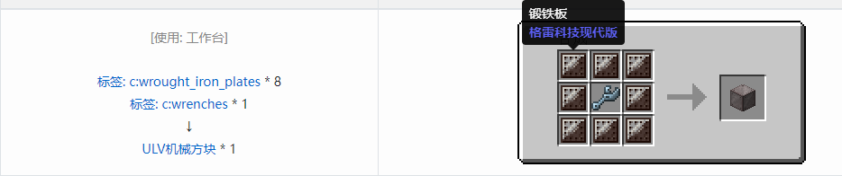 我的世界格雷科技现代版方块合成表大全