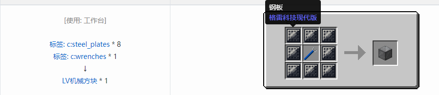 我的世界格雷科技现代版方块合成表大全
