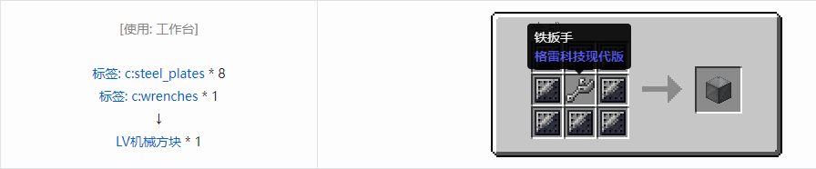 我的世界格雷科技现代版方块合成表大全