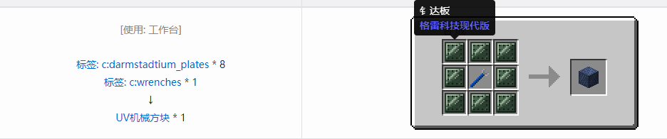 我的世界格雷科技现代版方块合成表大全