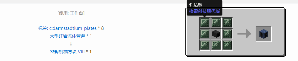 我的世界格雷科技现代版方块合成表大全