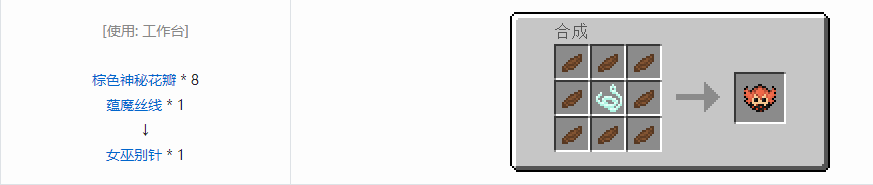 我的世界植物魔法装饰性饰品合成表大全