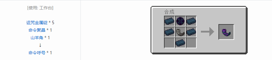 我的世界诡厄巫法工具合成表大全