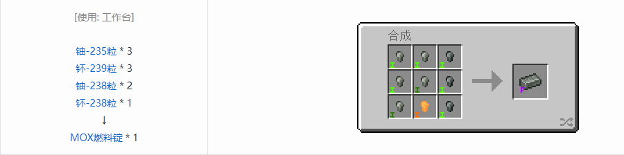 我的世界HBM的核科技模组锭合成表大全