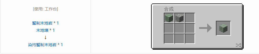 我的世界诡厄巫法末地岩装饰方块合成表大全