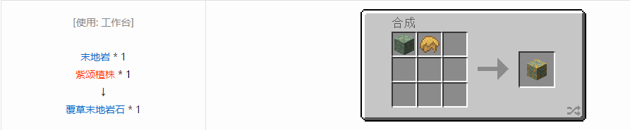 我的世界诡厄巫法末地岩装饰方块合成表大全