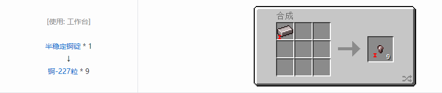 我的世界HBM的核科技模组粒合成表大全