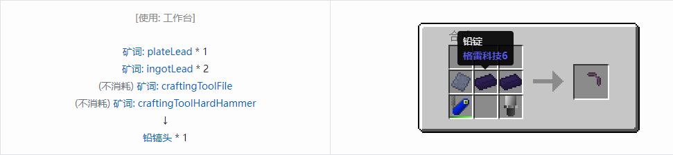 我的世界格雷科技社区版部件合成表大全