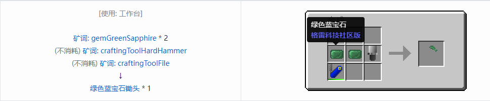 我的世界格雷科技社区版部件合成表大全