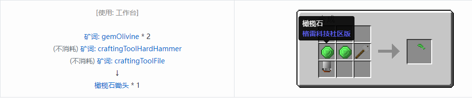 我的世界格雷科技社区版部件合成表大全