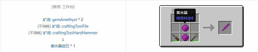 我的世界格雷科技社区版部件合成表大全