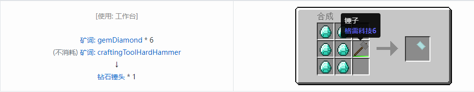 我的世界格雷科技社区版部件合成表大全