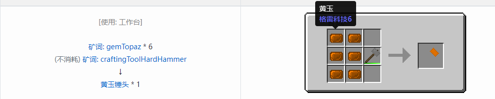 我的世界格雷科技社区版部件合成表大全