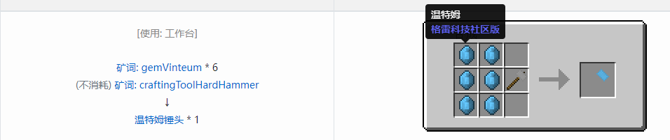 我的世界格雷科技社区版部件合成表大全