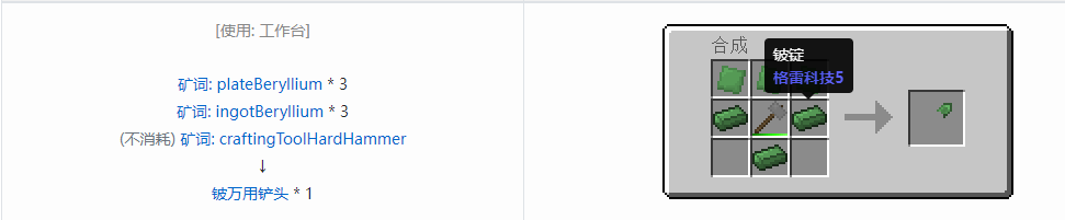 我的世界格雷科技社区版部件合成表大全