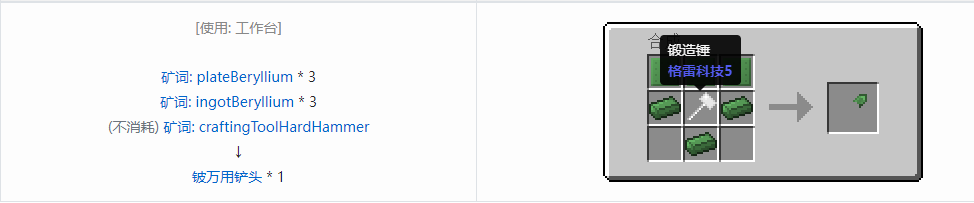 我的世界格雷科技社区版部件合成表大全