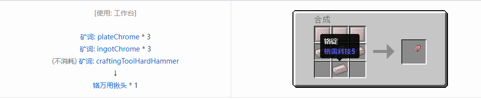我的世界格雷科技社区版部件合成表大全