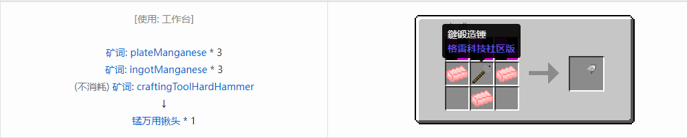 我的世界格雷科技社区版部件合成表大全
