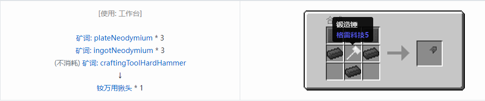 我的世界格雷科技社区版部件合成表大全