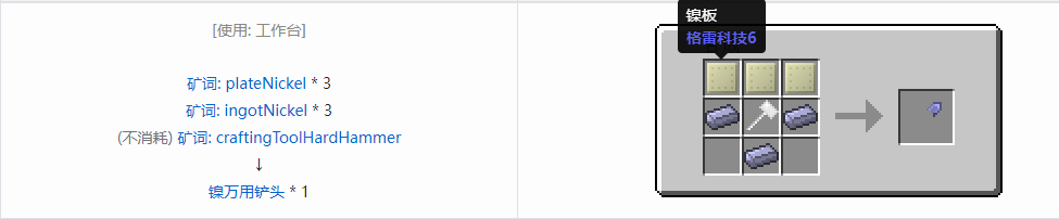 我的世界格雷科技社区版部件合成表大全