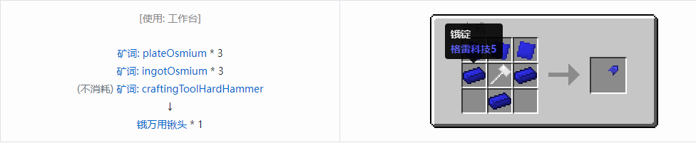 我的世界格雷科技社区版部件合成表大全