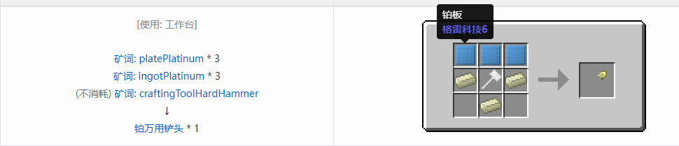 我的世界格雷科技社区版部件合成表大全