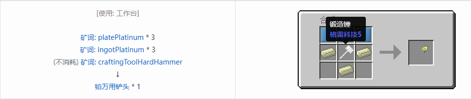 我的世界格雷科技社区版部件合成表大全