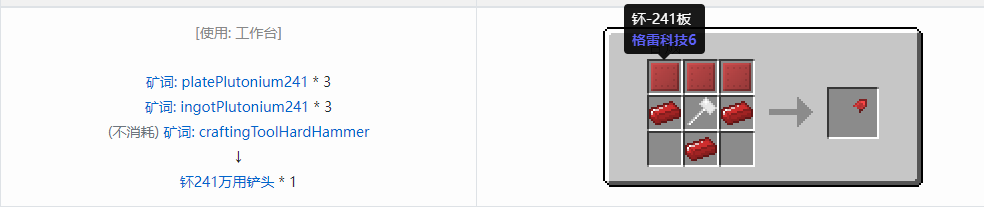 我的世界格雷科技社区版部件合成表大全
