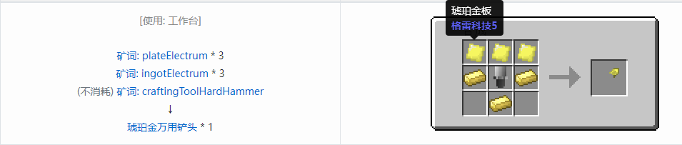 我的世界格雷科技社区版部件合成表大全