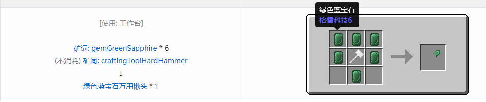 我的世界格雷科技社区版部件合成表大全