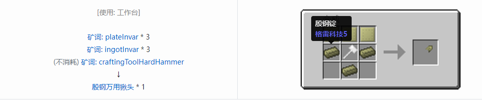 我的世界格雷科技社区版部件合成表大全