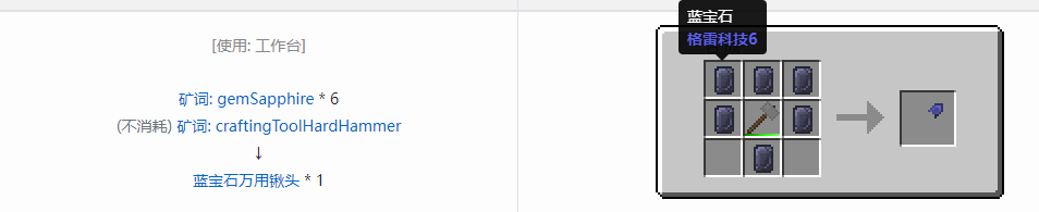 我的世界格雷科技社区版万用铲头合成表大全