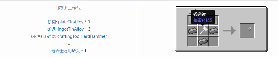我的世界格雷科技社区版部件合成表大全