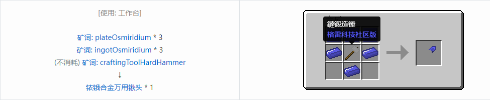 我的世界格雷科技社区版部件合成表大全