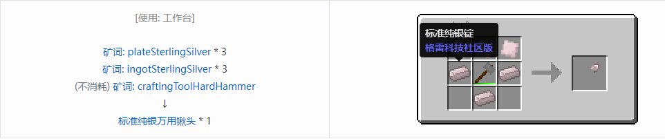 我的世界格雷科技社区版部件合成表大全