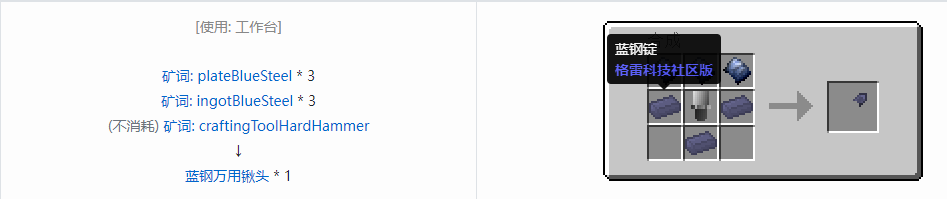 我的世界格雷科技社区版部件合成表大全