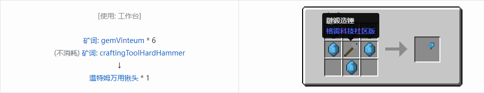 我的世界格雷科技社区版部件合成表大全