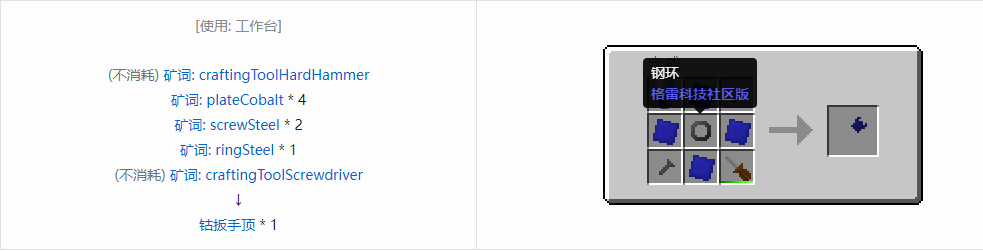 我的世界格雷科技社区版部件合成表大全