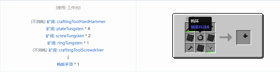 我的世界格雷科技社区版部件合成表大全