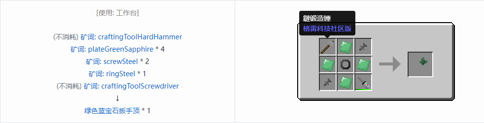 我的世界格雷科技社区版部件合成表大全