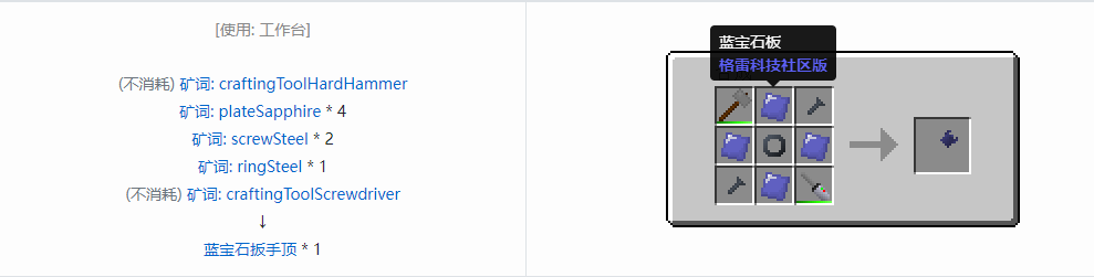 我的世界格雷科技社区版部件合成表大全