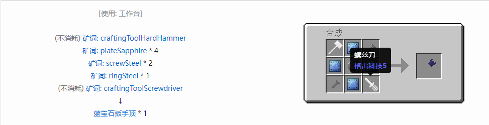 我的世界格雷科技社区版部件合成表大全