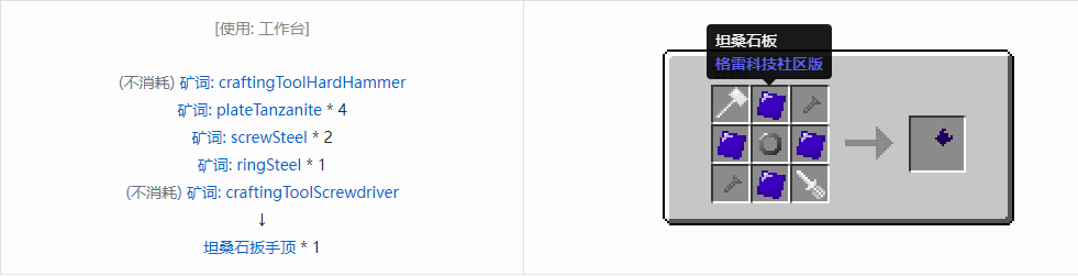 我的世界格雷科技社区版部件合成表大全