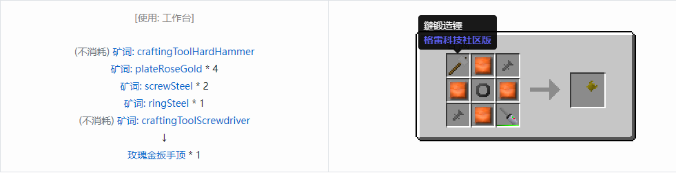 我的世界格雷科技社区版部件合成表大全