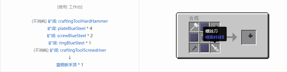 我的世界格雷科技社区版部件合成表大全