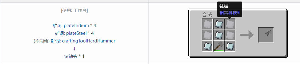我的世界格雷科技社区版部件合成表大全